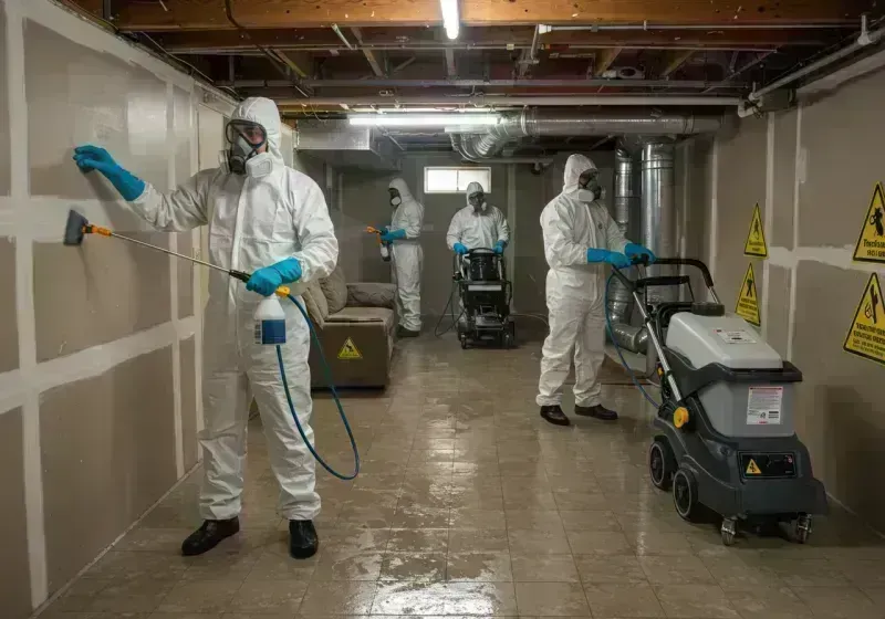 Basement Moisture Removal and Structural Drying process in Mehlville, MO